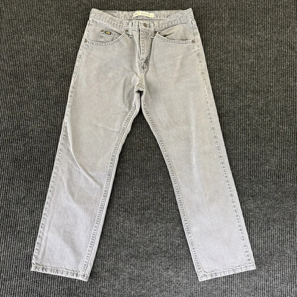 Lee Men's Regular Fit Jeans 32x29 Gray Denim
